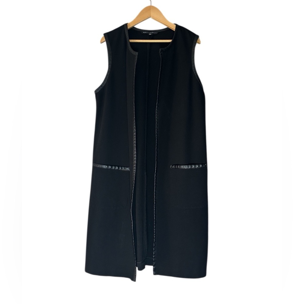 White House Black Market Black Sleeveless Long Vest Dress